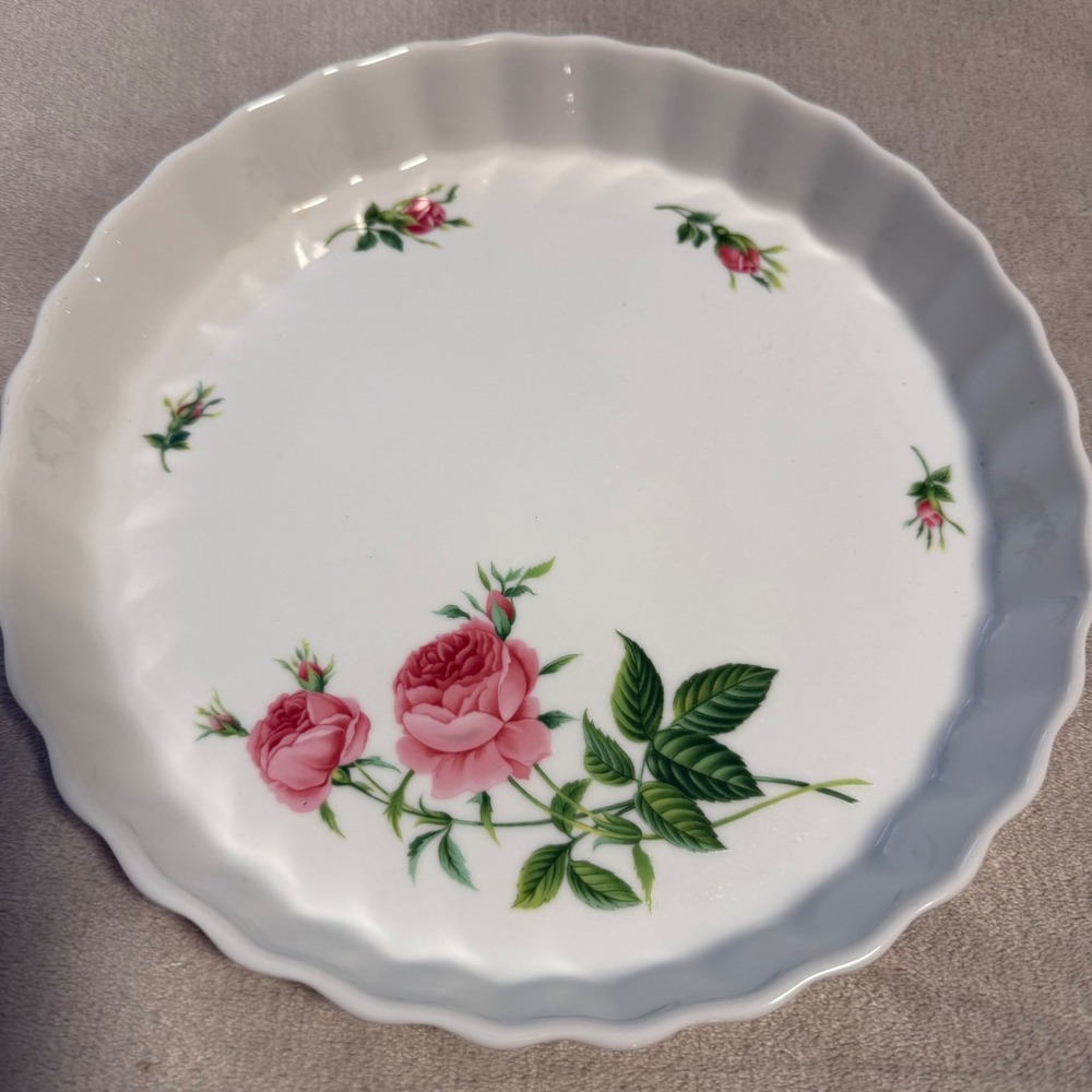 Vintage Christineholm Pink Rose Scalloped Plate 9" Cottagecore Tea‎ Decor